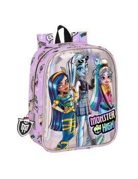 Mochila Escolar Monster High Best boos Lilás 22 x 27 x 10 cm