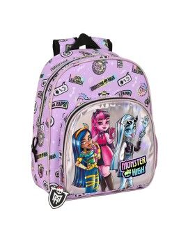 Mochila Escolar Monster High Best boos Lilás 28 x 34 x 10 cm