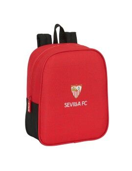 Mochila Escolar Sevilla Fútbol Club Negro Rojo 22 x 27 x 10 cm