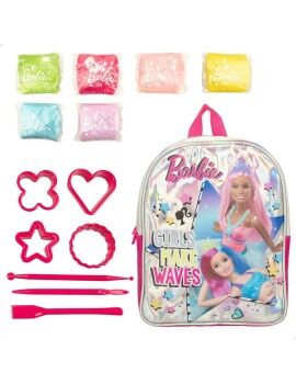 Jogo Criativo de Plasticina Barbie Fashion Mochila 14 Partes 600 g