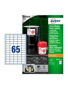 Etiquetas Avery Branco Papel 50 Folhas 38 x 21,2 mm