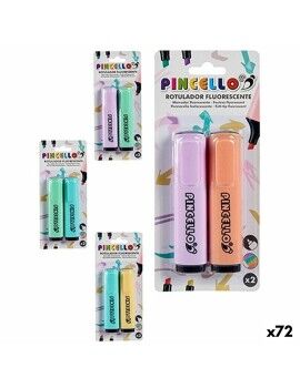 Marcador Fluorescente Pastel (72 Unidades)