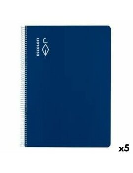 Cuaderno ESCOLOFI Azul A4 Din A4 40 Hojas (5 Unidades)