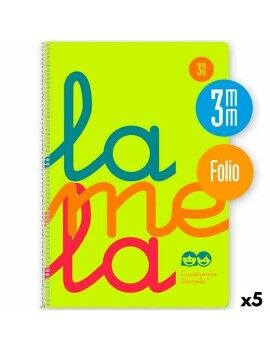 Caderno Lamela Amarelo Din A4 80 Folhas (5 Unidades)