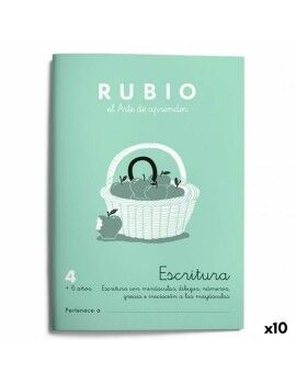 Cuaderno de escritura y caligrafía Rubio Nº 4 A5 Español 20 Hojas (10 Unidades)