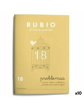 Cuaderno de matemáticas Rubio Nº 18 A5 Español 20 Hojas (10 Unidades)