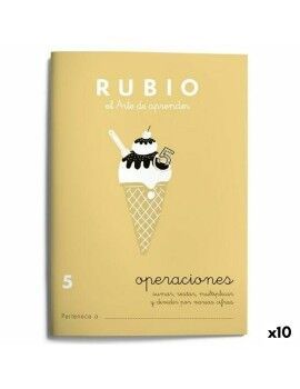 Caderno quadriculado Rubio  Nº 5 A5 Espanhol 20 Folhas (10 Unidades)