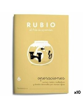 Cuaderno de matemáticas Rubio Nº 6 A5 Español 20 Hojas (10 Unidades)