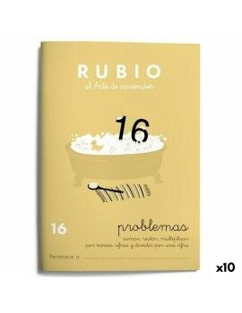 Cuaderno de matemáticas Rubio Nº 16 A5 Español 20 Hojas (10 Unidades)