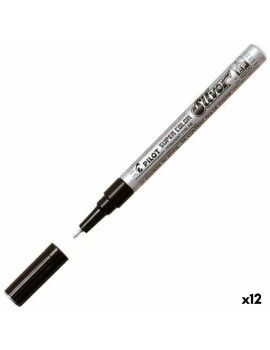 Rotulador permanente Pilot Prateado 0,5 mm (12 Unidades)