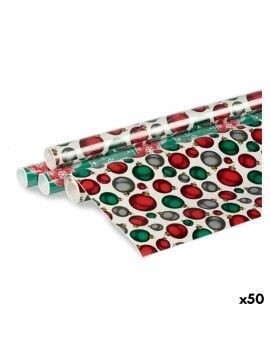 Papel de Embrulho 70 x 200 cm Bolas de Natal Multicolor (50 Unidades)