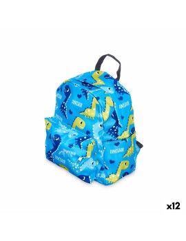 Mochila Escolar Dinosaurios Multicolor 28 x 12 x 22 cm (12 Unidades)