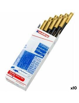 Rotulador Edding 1200 Dourado (10 Unidades)