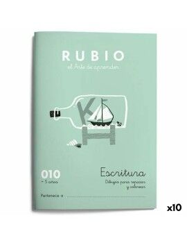 Cuaderno de escritura y caligrafía Rubio Nº10 A5 Español 20 Hojas (10 Unidades)