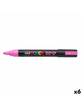 Marcador Fluorescente POSCA PC-5M Cor de Rosa (6 Unidades)