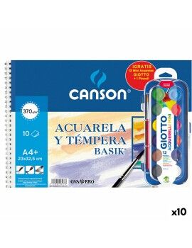 Bloco de desenho Canson Basik 23 x 32,5 cm A4+ (10 Unidades)