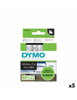 Cinta de transferencia térmica Dymo D1 53710 Poliéster Transparente (5 Unidades)