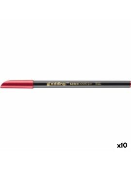 Rotulador Edding 1200 metálico Rojo (10 Unidades)