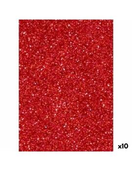 Borracha Eva Fama Vermelho 50 x 70 cm Purpurina (10 Unidades)