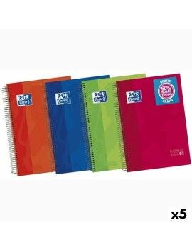 Caderno Oxford Multicolor A4 120 Folhas (5 Unidades)