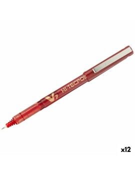 Esferográfica de tinta líquida Pilot V7 Hi-Tecpoint Vermelho 0,5 mm (12 Unidades)