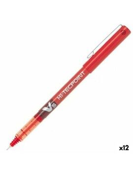 Esferográfica de tinta líquida Pilot V-5 Hi-Tecpoint Vermelho 0,3 mm (12 Unidades)