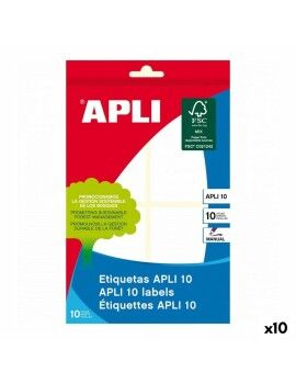 Etiquetas Apli 10 120 Peças Branco 10 Folhas 36 x 40 mm (10 Unidades)