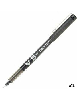 Boligrafo de tinta líquida Pilot V-5 Hi-Tecpoint Negro 0,3 mm (12 Unidades)