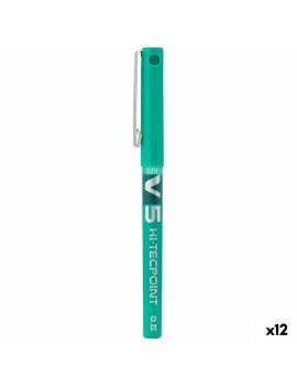 Boligrafo de tinta líquida Pilot V-5 Hi-Tecpoint Verde 0,3 mm (12 Unidades)