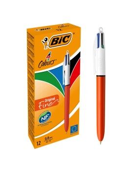 Caneta Bic 4 Colours Original Fine Recarregável 12 Unidades 0,3 mm