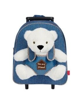 Mochila Escolar con Ruedas Perletti Perry 38 x 28 x 11 cm Oso polar