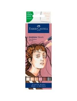 Conjunto de Canetas de Feltro Faber-Castell Goldfaber Sketch - Portrait Duplo 6 Peças