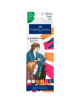 Conjunto de Canetas de Feltro Faber-Castell Goldfaber Sketch - Manga Duplo 6 Peças