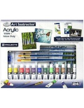 Conjunto de tintas acrílicas Royal & Langnickel Art Instructor 24 Peças Multicolor