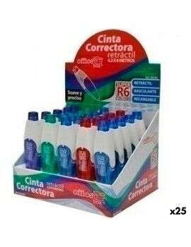 Cinta Correctora Office Box 4,2 mm Multicolor (25 Unidades)