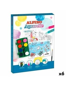 Dibujos para pintar Alpino Aquarelle Multicolor (6 Unidades)