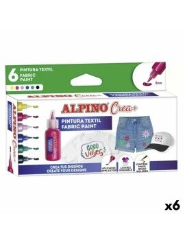 Conjunto de pintura Alpino Fabric Paint Têxtil (6 Unidades)