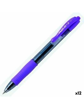 Esferográfica de gel Pilot G-2 Violeta 0,7 mm (12 Unidades)