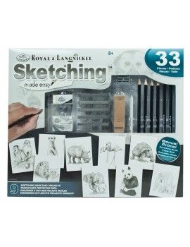 Conjunto de Desenho Royal & Langnickel SKETCHING MADE EASY 33 Peças