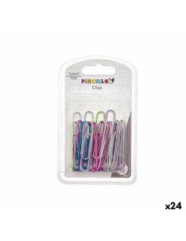 Clips Multicolor Metal (24 Unidades) Grande