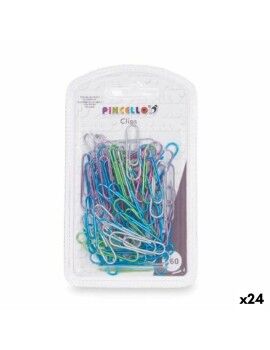 Clips Mediano Multicolor Metal (24 Unidades)