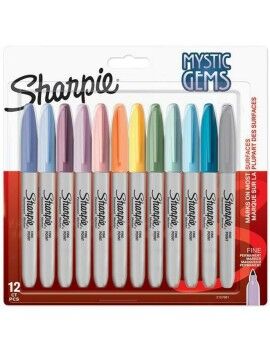 Conjunto de Canetas de Feltro Sharpie Mystic Gems 12 Peças Pastel