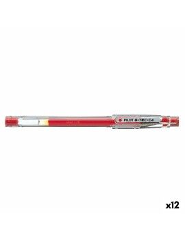 Bolígrafo de gel Pilot G-TEC C4 Rojo 0,2 mm (12 Unidades)