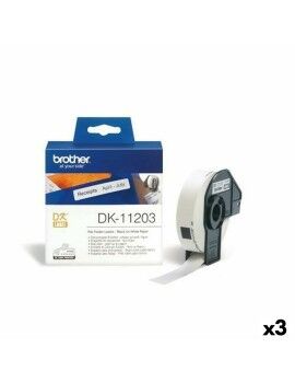 Rolo de Etiquetas Brother DK-11203 17 x 87 mm (3 Unidades)