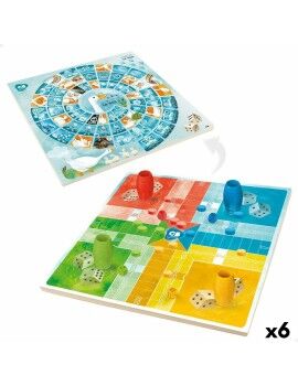 Tabuleiro de Jogo dos Cavalinhos e da Glória Colorbaby 25 x 1 x 25 cm (25 Peças) (6 Unidades)