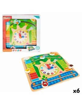 Jogo Educativo Colorbaby Calendário 30 x 30 x 3 cm (6 Unidades)