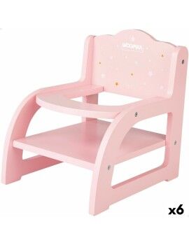 Silla para Muñecas Woomax 16,5 x 21 x 20 cm Rosa 6 Unidades