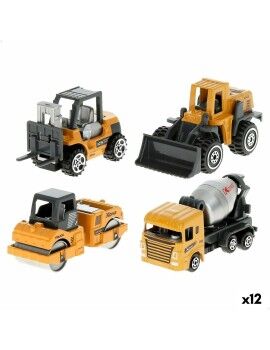 Set Veículos de Obras Públicas Speed & Go 7,5 x 4 x 3 cm (12 Unidades)