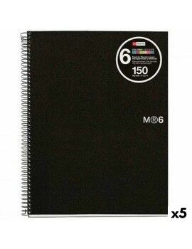 Caderno Miquelrius Grafite A4 150 Folhas (5 Unidades)