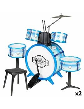 Bateria Musical Bontempi Azul Plástico 85 x 68 x 65 cm (9 Peças) (2 Unidades)